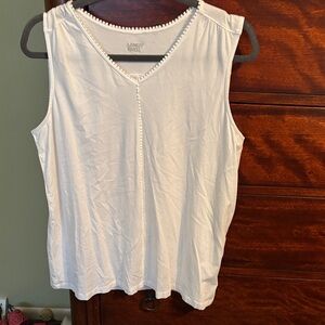 Lands' End Women's Cream Tank Top